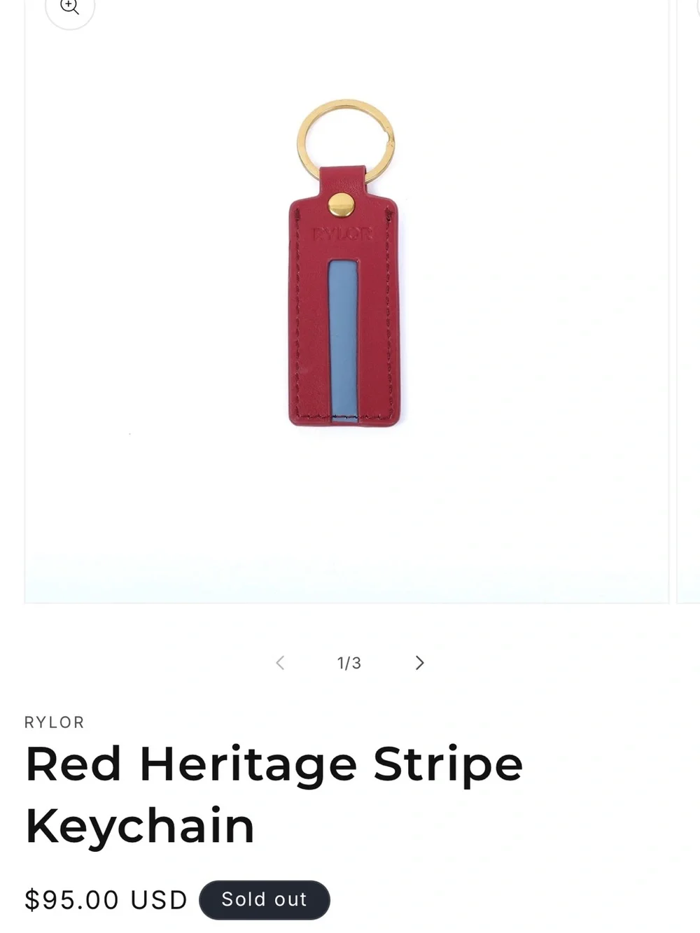 Red Leather Key & Card Holder Keychain
